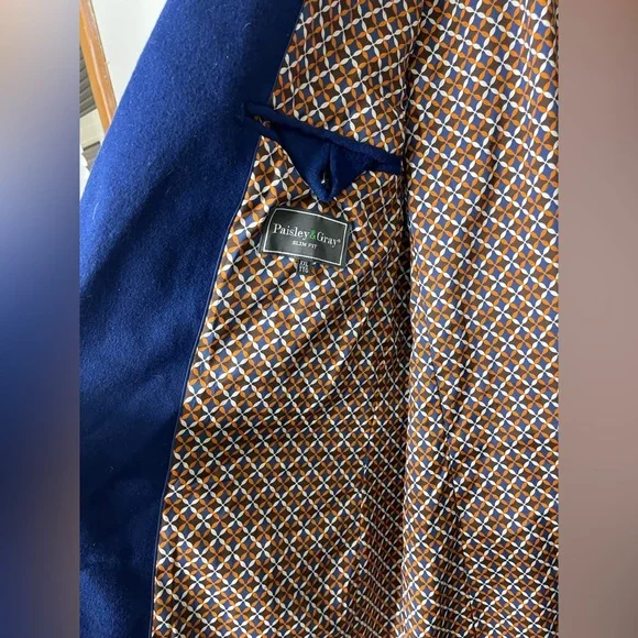 PAISLEY AND GRAY NWT SAPPHIRE Wool TOP COAT SIZE XXL MSRP $220 SLIM FIT - Picture 7 of 10
